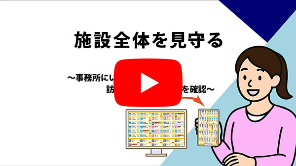ミラーリング機能で施設全体を見守る～事務所にいなくても訪室前に全室の状況を確認～